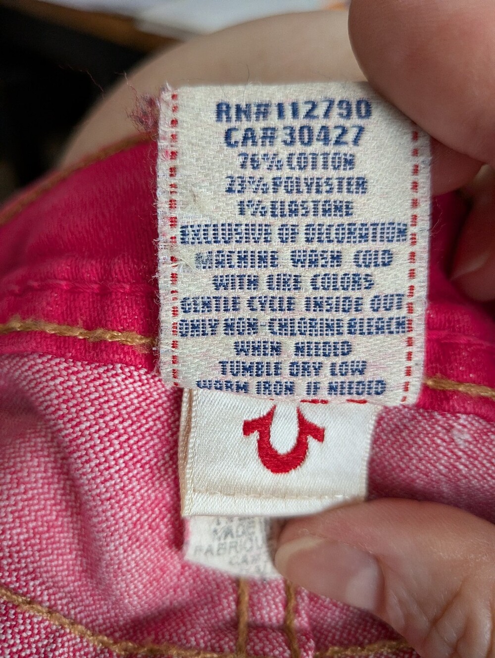 Red True Religion 5 Pocket Jeans - Picture 7 of 7